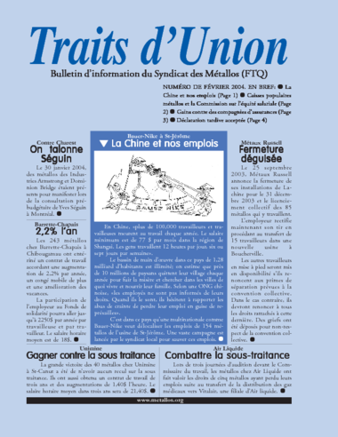 No 161 - Février 2004
