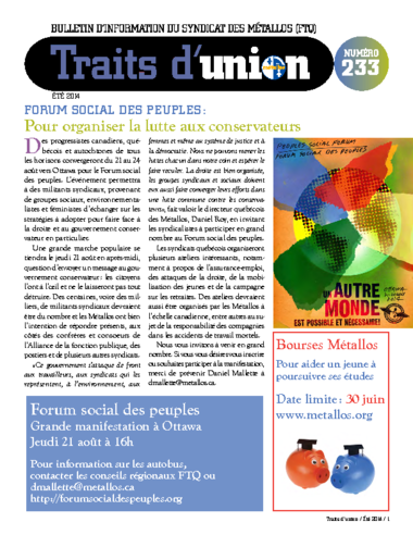 No 233 - Été 2014